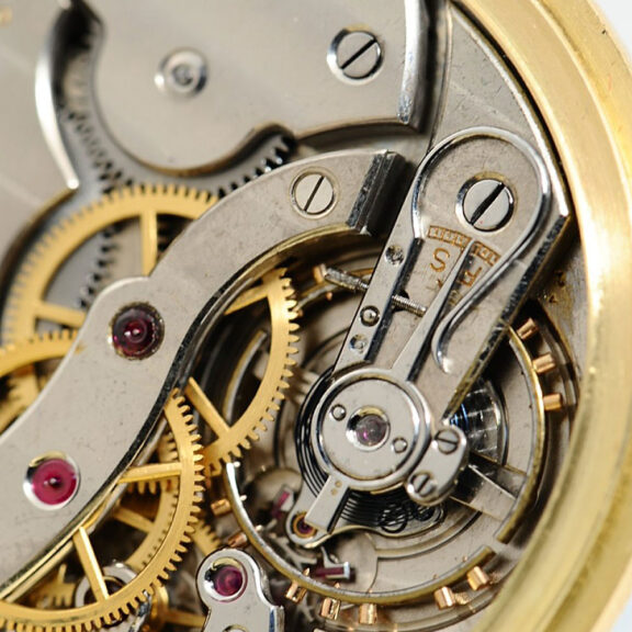 Swiss indirect centre seconds Geneva pocket watch Circa 1945 Swiss indirect centre seconds Geneva pocket watch Circa 1945