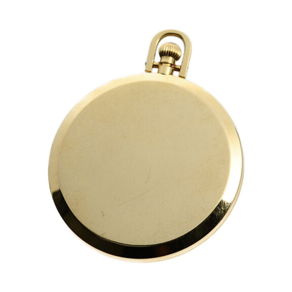 Swiss thin 18K gold open-faced lever pocket watch Circa 1950 Swiss thin 18K gold open-faced lever pocket watch Circa 1950
