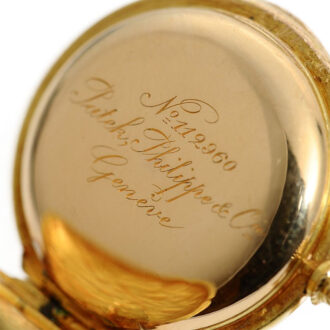 Swiss miniature fob watch with repoussé case Circa 1902