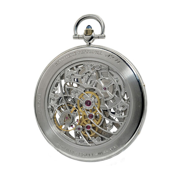 Swiss white gold watch diamond set and skeletonized Circa 1983 Swiss white gold watch diamond set and skeletonized Circa 1983