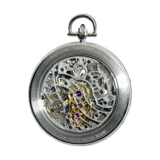 Swiss white gold watch diamond set and skeletonized Circa 1983