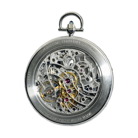 Swiss white gold watch diamond set and skeletonized Circa 1983 Swiss white gold watch diamond set and skeletonized Circa 1983