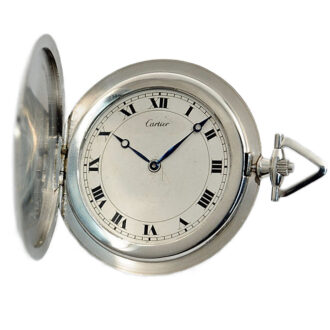 French ultra-thin platinum hunting cased pocket watch Circa 1920
