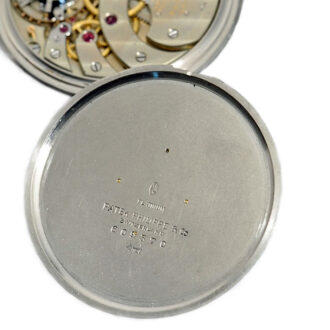Swiss thin platinum open-faced pocket watch Circa 1935 Swiss thin platinum open-faced pocket watch Circa 1935