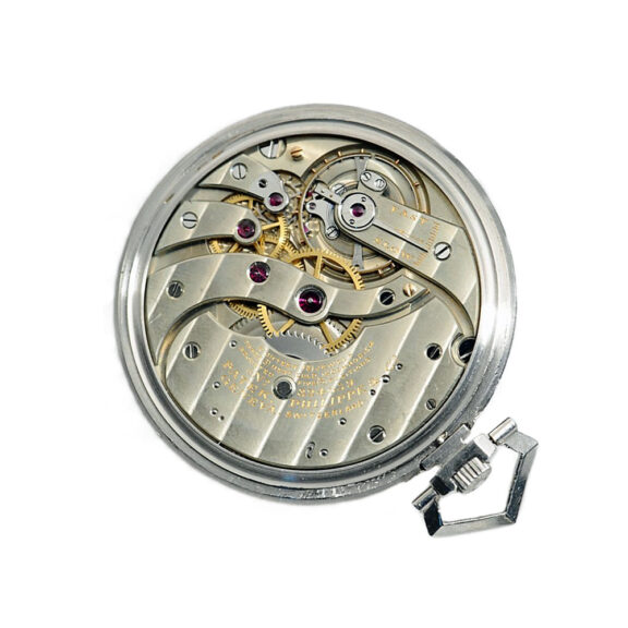 Swiss thin platinum open-faced pocket watch Circa 1935 Swiss thin platinum open-faced pocket watch Circa 1935