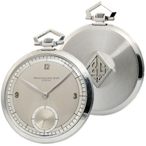Swiss thin platinum open-faced pocket watch Circa 1935