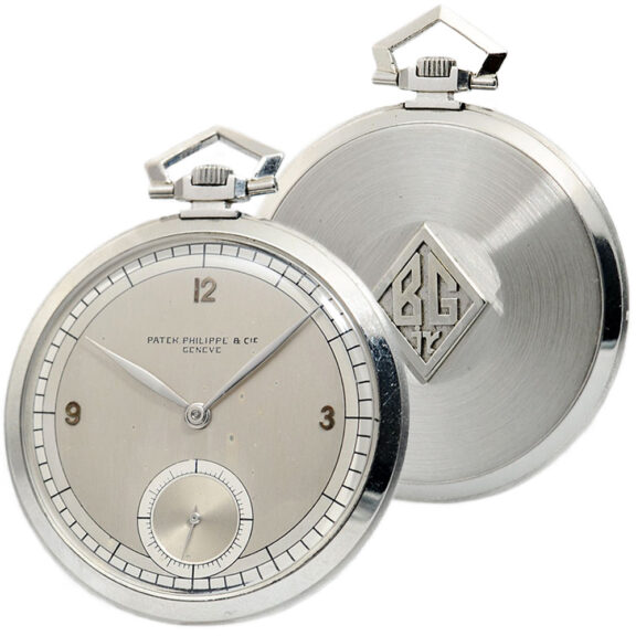 Swiss thin platinum open-faced pocket watch Circa 1935 Swiss thin platinum open-faced pocket watch Circa 1935