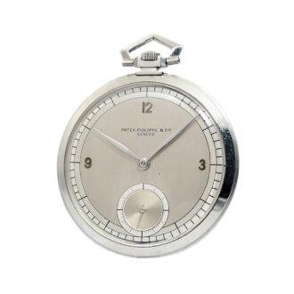 Swiss thin platinum open-faced pocket watch Circa 1935 Swiss thin platinum open-faced pocket watch Circa 1935