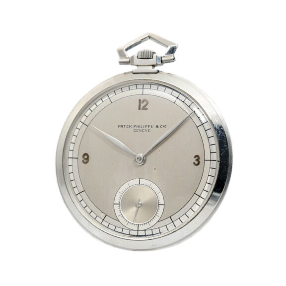 Swiss thin platinum open-faced pocket watch Circa 1935 Swiss thin platinum open-faced pocket watch Circa 1935