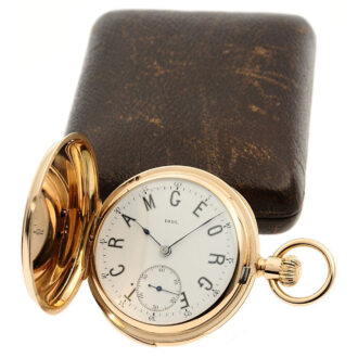 Swiss minute repeating hunting cased pocket watch Circa 1893