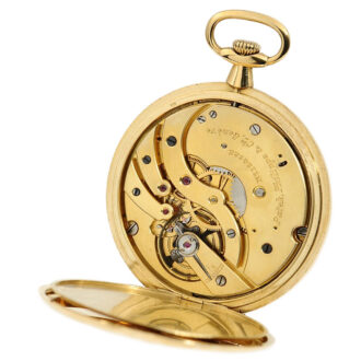 Swiss thin gold hunting cased pocket watch Circa 1916