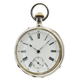 Swiss early watch with a rare winding mechanism Circa 1883