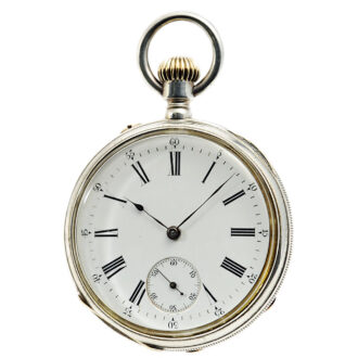 Swiss early watch with a rare winding mechanism Circa 1883