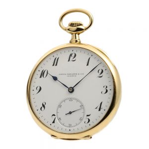 Swiss 18K gold watch with Patek Philippe certificate, Circa 1914