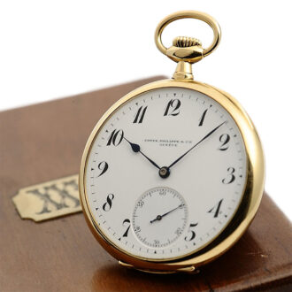 Swiss 18K gold watch with Patek Philippe certificate, Circa 1914