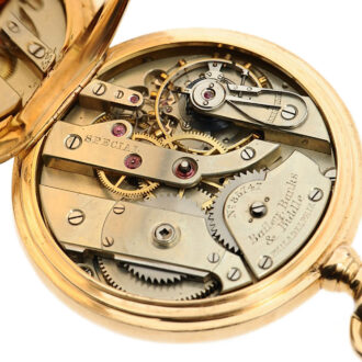 Rare Swiss chronometer with jumping hour indicator Circa 1890