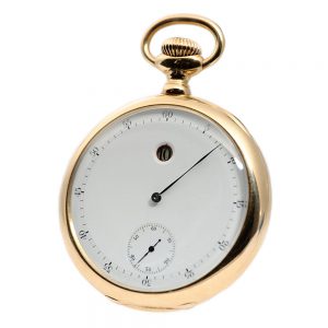 Rare Swiss chronometer with jumping hour indicator Circa 1890