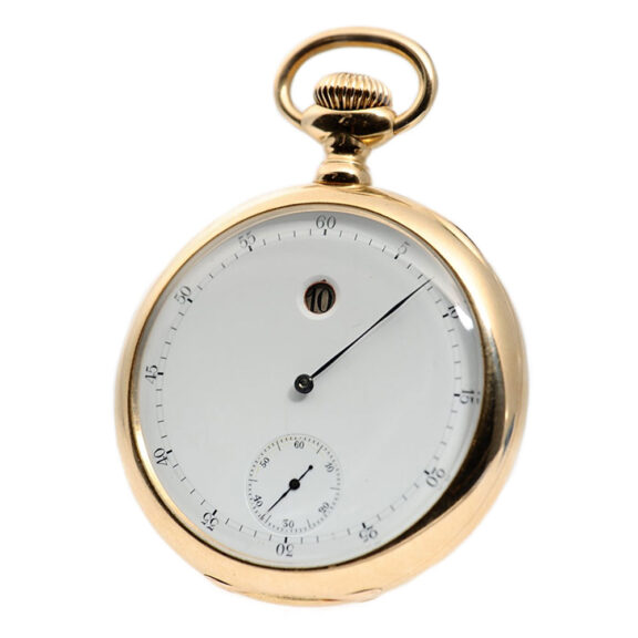 Rare Swiss chronometer with jumping hour indicator Circa 1890
