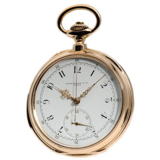 Large Swiss repeating pocket watch with chronograph Circa 1882