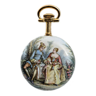 Exceptionally rare Swiss cabriolet triple-cased watch Circa 1885