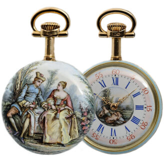 Exceptionally rare Swiss cabriolet triple-cased watch Circa 1885