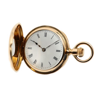 Swiss half hunting cased miniature pocket watch Circa 1878 Swiss half hunting cased miniature pocket watch Circa 1878