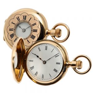 Swiss half hunting cased miniature pocket watch Circa 1878