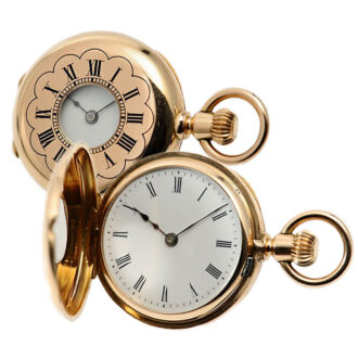 Swiss half hunting cased miniature pocket watch Circa 1878