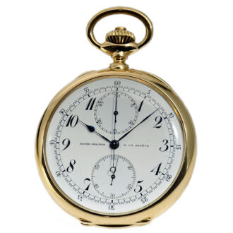 Large Swiss lever chronograph with 30 minute counter Circa 1906