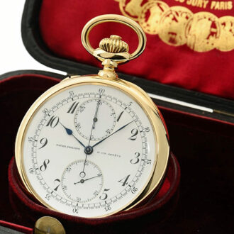 Large Swiss lever chronograph with 30 minute counter Circa 1906