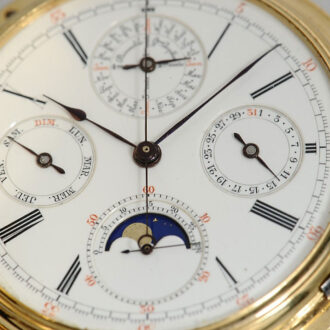 Heavy Swiss gold complicated lever pocket watch Circa 1890
