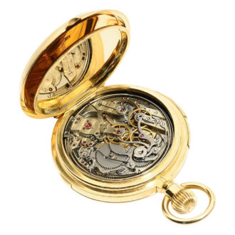 Heavy Swiss gold complicated lever pocket watch Circa 1890