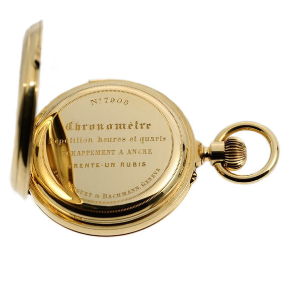 Swiss gold quarter repeating precision pocket watch Circa 1880 Swiss gold quarter repeating precision pocket watch Circa 1880