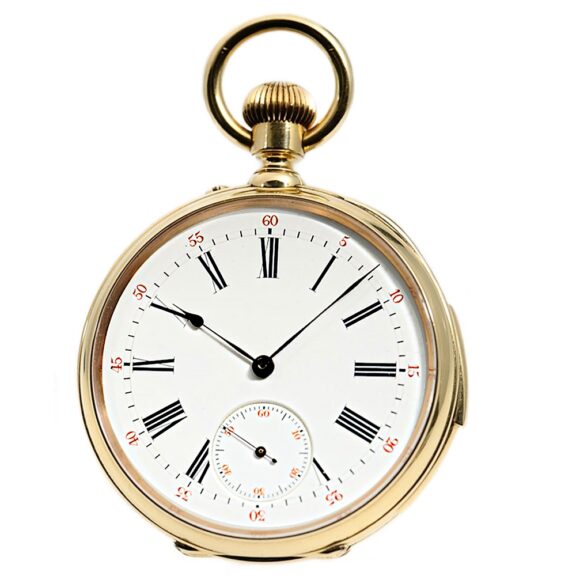 Swiss gold quarter repeating precision pocket watch Circa 1880