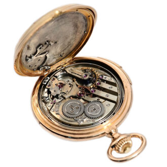 Swiss gold repeater with concealed erotic automaton Circa 1890