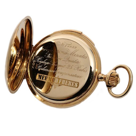 Swiss minute repeating hunting cased pocket watch Circa 1880 Swiss minute repeating hunting cased pocket watch Circa 1880