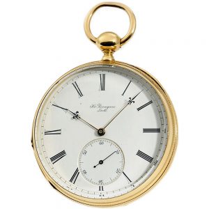 Swiss chronometer with pivoted detent escapement Circa 1870