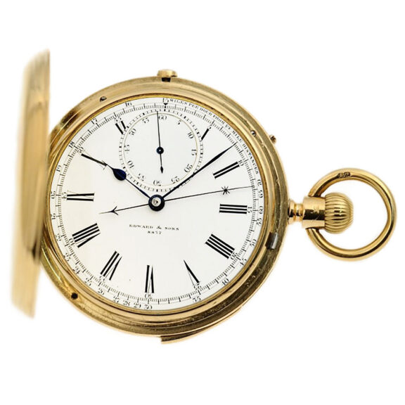 English repeater with chronograph and tachy scale Circa 1898