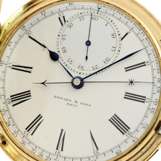 English repeater with chronograph and tachy scale Circa 1898