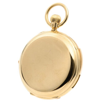 English gold repeating chronograph with linear calendar Circa 1896