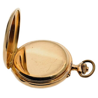Swiss 18K rose gold pocket watch with chronograph Circa 1925