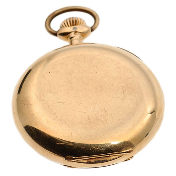 Swiss 18K rose gold pocket watch with chronograph Circa 1925 Swiss 18K rose gold pocket watch with chronograph Circa 1925