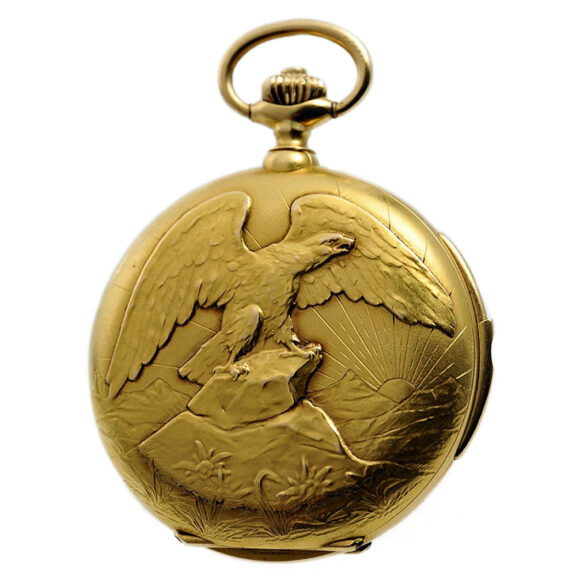 Swiss minute repeating hunting cased pocket watch Circa 1900