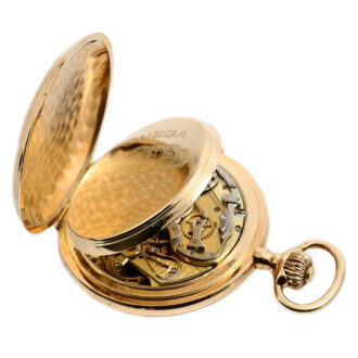 Swiss gold pocket watch with chronograph and date Circa 1902