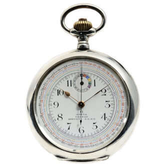 Rare Swiss chronograph with tachy scale Circa 1910
