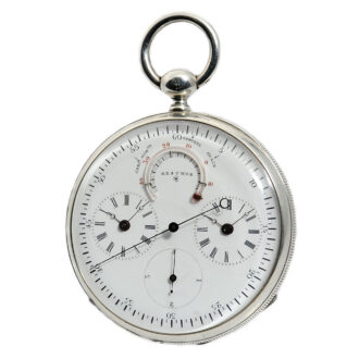 Swiss watch with two time zones and centre seconds Circa 1870