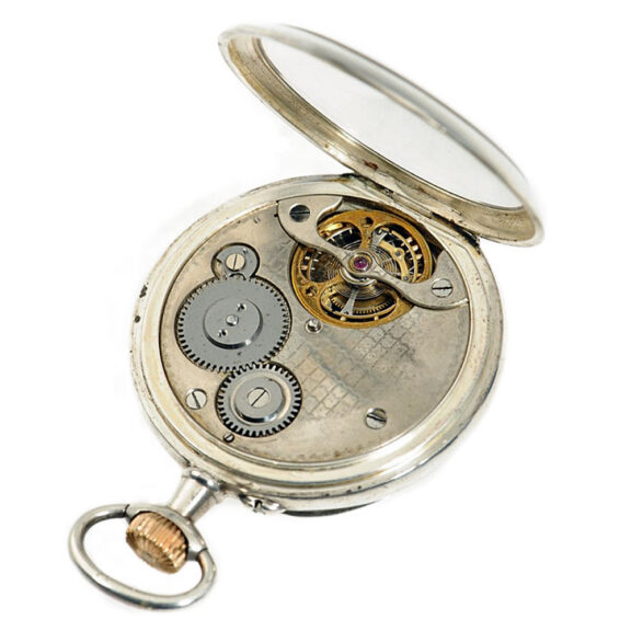 Rare Swiss pocket watch with minute tourbillon Circa 1910 Rare Swiss pocket watch with minute tourbillon Circa 1910