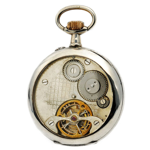Rare Swiss pocket watch with minute tourbillon Circa 1910 Rare Swiss pocket watch with minute tourbillon Circa 1910