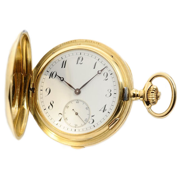 Swiss minute repeater with quarter-hour self strike Circa 1884 Swiss minute repeater with quarter-hour self strike Circa 1884