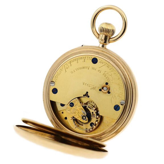 English gold watch with Bonniksen 52½ minute carrousel Circa 1907 English gold watch with Bonniksen 52½ minute carrousel Circa 1907